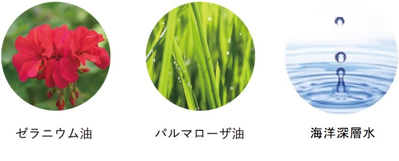 ゼラニウム油 パルマローザ油、海洋深層水